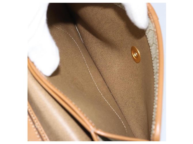 Christian Dior Bolsa de ombro em lona de favo de mel PVC bege dourado Auth ARZ784 - vista 22
