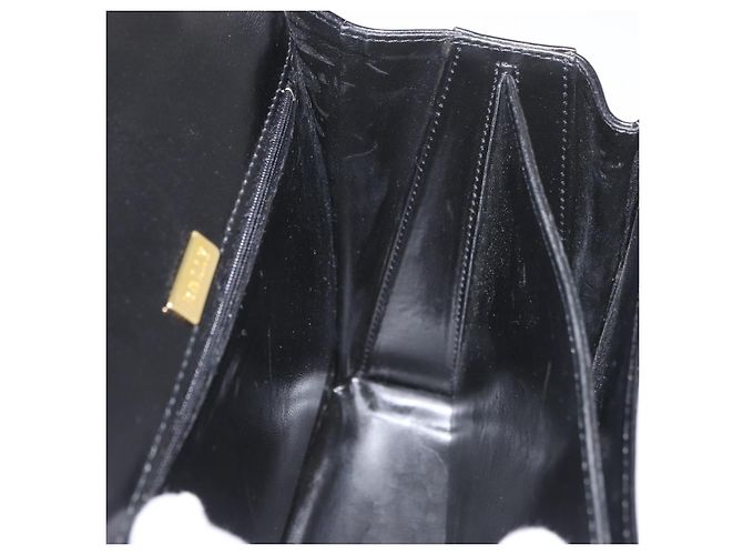 BALLY Borsa a mano in pelle 2 vie Nero Oro Auth YKZ1052 D'oro - vista 20
