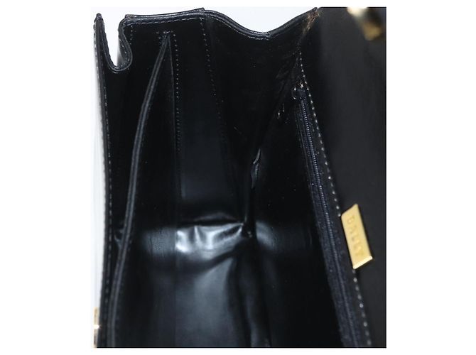 BALLY Borsa a mano in pelle 2 vie Nero Oro Auth YKZ1052 D'oro - vista 21