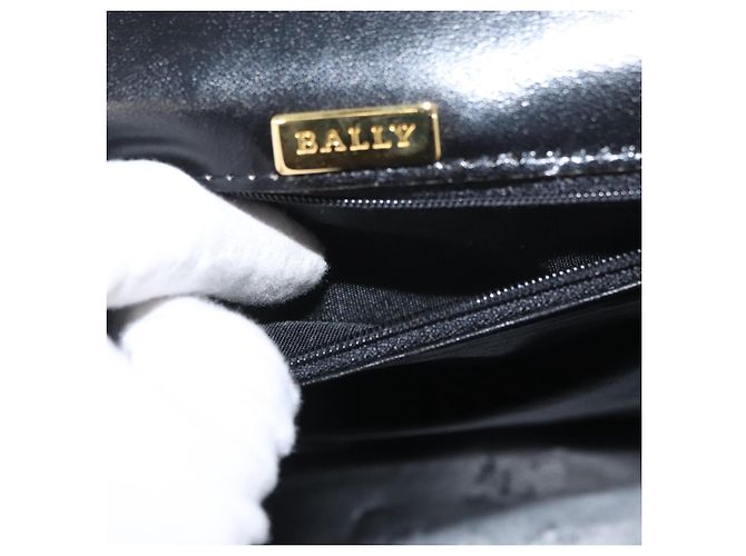 BALLY Borsa a mano in pelle 2 vie Nero Oro Auth YKZ1052 D'oro - vista 26