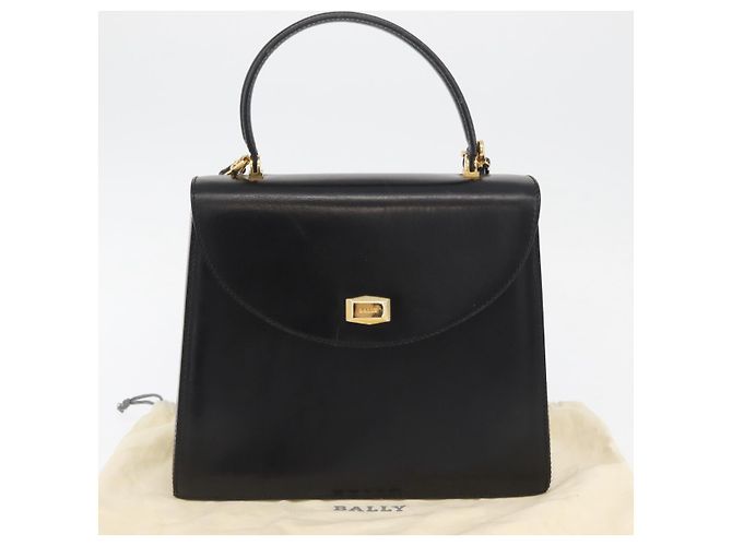 BALLY Borsa a mano in pelle 2 vie Nero Oro Auth YKZ1052 D'oro - vista 27