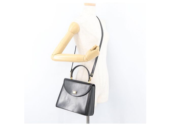 BALLY Borsa a mano in pelle 2 vie Nero Oro Auth YKZ1052 D'oro - vista 28