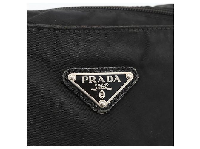 Borsa a Spalla PRADA Nylon Nero Argento Autentica BAZ163 - vista 14