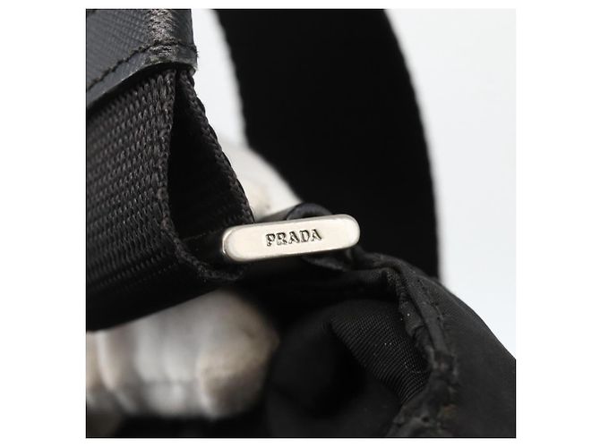 Borsa a Spalla PRADA Nylon Nero Argento Autentica BAZ163 - vista 15