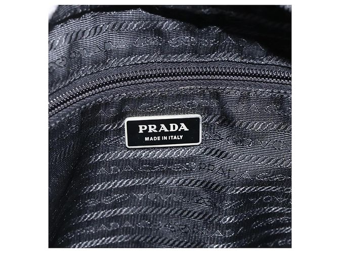 Borsa a Spalla PRADA Nylon Nero Argento Autentica BAZ163 - vista 17