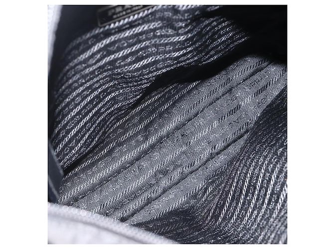 Borsa a Spalla PRADA Nylon Nero Argento Autentica BAZ163 - vista 18