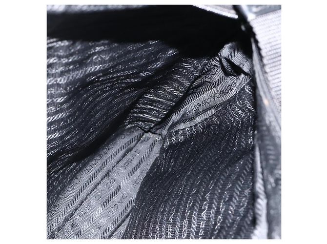 Borsa a Spalla PRADA Nylon Nero Argento Autentica BAZ163 - vista 19