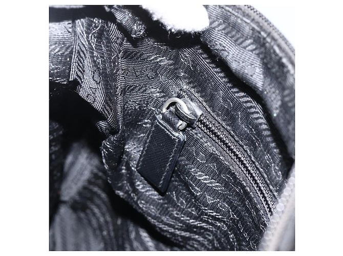 Borsa a Spalla PRADA Nylon Nero Argento Autentica BAZ163 - vista 21