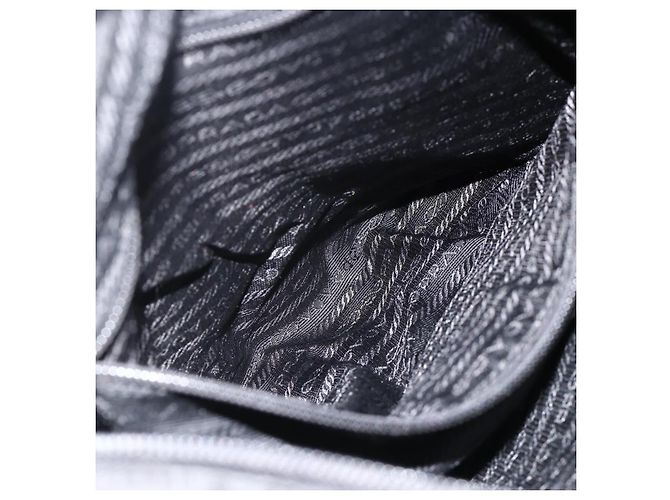 Borsa a Spalla PRADA Nylon Nero Argento Autentica BAZ163 - vista 22