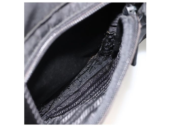 Borsa a Spalla PRADA Nylon Nero Argento Autentica BAZ163 - vista 24