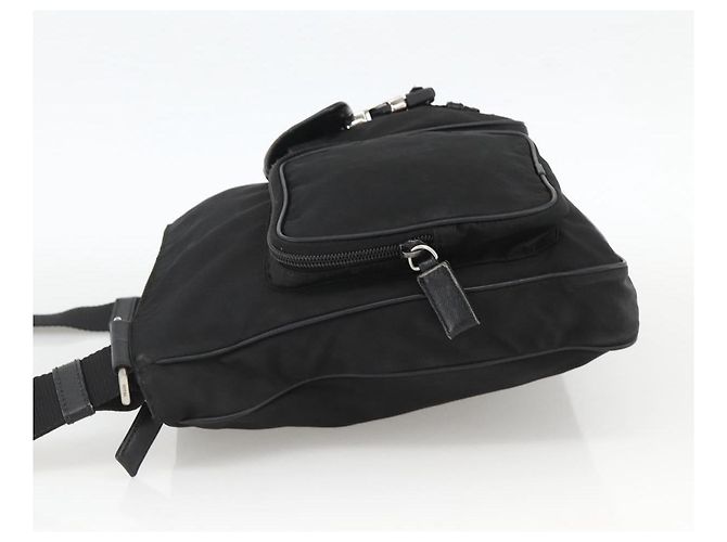 Borsa a Spalla PRADA Nylon Nero Argento Autentica BAZ163 - vista 4