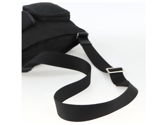 Borsa a Spalla PRADA Nylon Nero Argento Autentica BAZ163 - vista 7