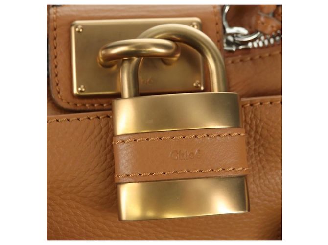 Chloé Borsa a mano Chloe Paddington in pelle marrone oro argento autentica am11221SAM D'oro - vista 14