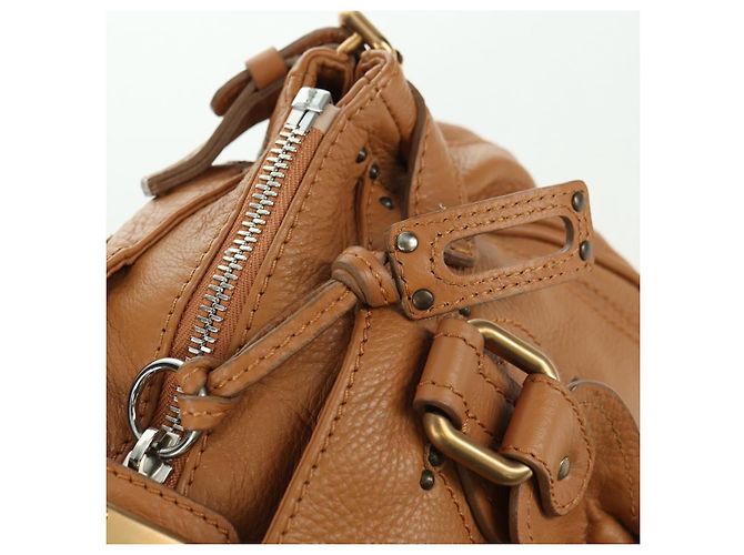 Chloé Borsa a mano Chloe Paddington in pelle marrone oro argento autentica am11221SAM D'oro - vista 16