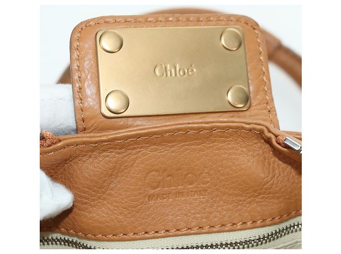 Chloé Borsa a mano Chloe Paddington in pelle marrone oro argento autentica am11221SAM D'oro - vista 17