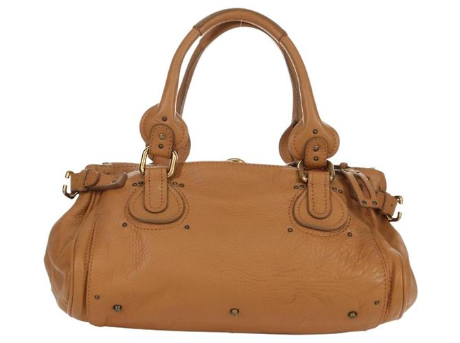 Chloé Borsa a mano Chloe Paddington in pelle marrone oro argento autentica am11221SAM D'oro - vista 3