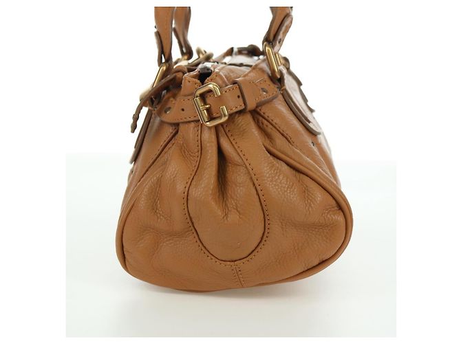 Chloé Borsa a mano Chloe Paddington in pelle marrone oro argento autentica am11221SAM D'oro - vista 4