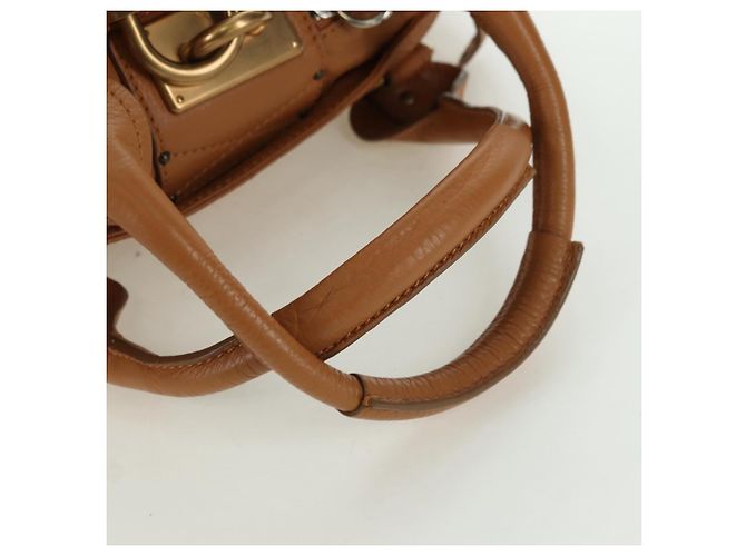 Chloé Borsa a mano Chloe Paddington in pelle marrone oro argento autentica am11221SAM D'oro - vista 7