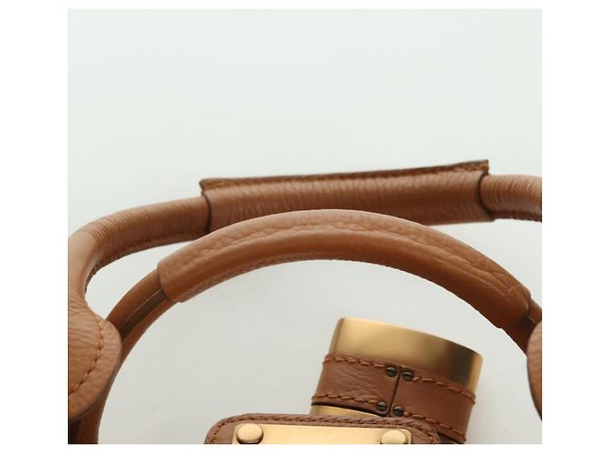 Chloé Borsa a mano Chloe Paddington in pelle marrone oro argento autentica am11221SAM D'oro - vista 8