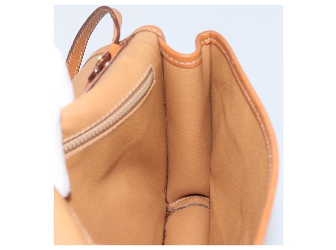 Céline Bolsa de ombro circular em lona Macadam CELINE em couro PVC marrom dourado Auth YKZ472 - vista 18