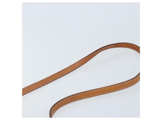 Céline Bolsa de ombro circular em lona Macadam CELINE em couro PVC marrom dourado Auth YKZ472 - vista 8