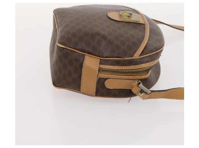 Céline Borsa Clutch in Tela Macadam CELINE in Pelle PVC 2 Pezzi Marrone Nero Auth mr2165 - vista 12