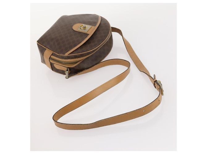 Céline Borsa Clutch in Tela Macadam CELINE in Pelle PVC 2 Pezzi Marrone Nero Auth mr2165 - vista 13