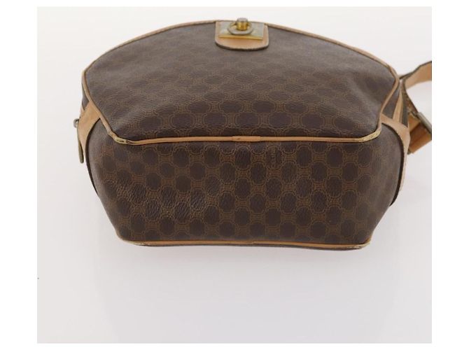 Céline Borsa Clutch in Tela Macadam CELINE in Pelle PVC 2 Pezzi Marrone Nero Auth mr2165 - vista 15