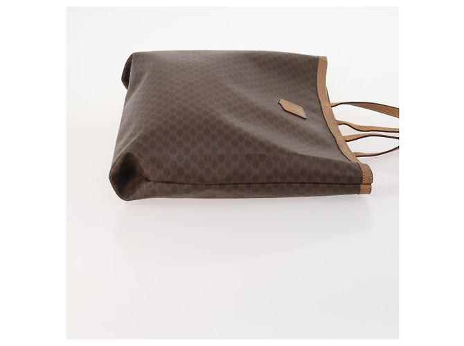 Céline Borsa Clutch in Tela Macadam CELINE in Pelle PVC 2 Pezzi Marrone Nero Auth mr2165 - vista 4