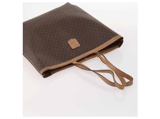 Céline Borsa Clutch in Tela Macadam CELINE in Pelle PVC 2 Pezzi Marrone Nero Auth mr2165 - vista 5