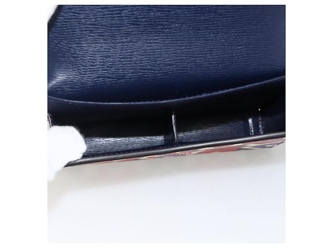 GUCCI Spielkartenetui Geometrisch G PVC Rot Blau Auth 174169SAM - Ansicht 14