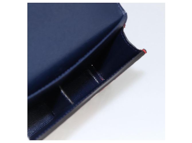 GUCCI Spielkartenetui Geometrisch G PVC Rot Blau Auth 174169SAM - Ansicht 15