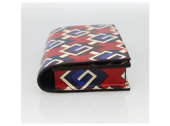 GUCCI Spielkartenetui Geometrisch G PVC Rot Blau Auth 174169SAM - Ansicht 4