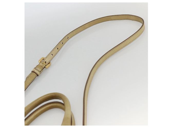 PRADA Borsa a Mano in Pelle 2 in 1 Beige Oro Auth 174345 D'oro - vista 10