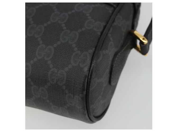 Borsa Sherry Line GG Supreme Web di GUCCI in PVC nero e oro 119 02 087 Auth YKZ950 D'oro - vista 10