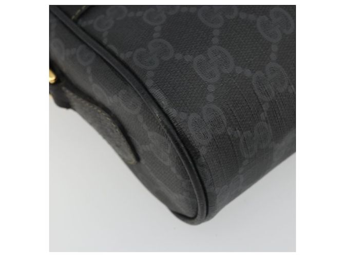 Borsa Sherry Line GG Supreme Web di GUCCI in PVC nero e oro 119 02 087 Auth YKZ950 D'oro - vista 11