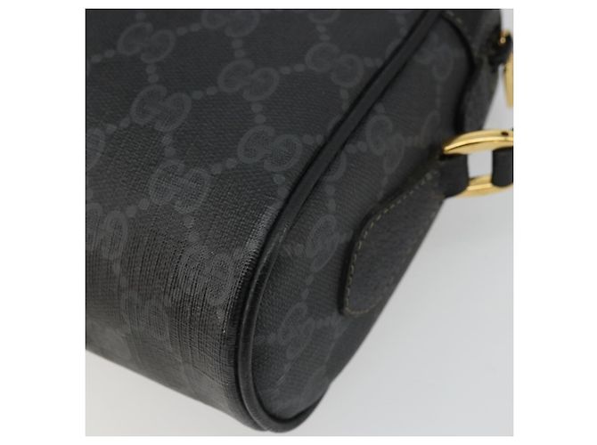 Borsa Sherry Line GG Supreme Web di GUCCI in PVC nero e oro 119 02 087 Auth YKZ950 D'oro - vista 12