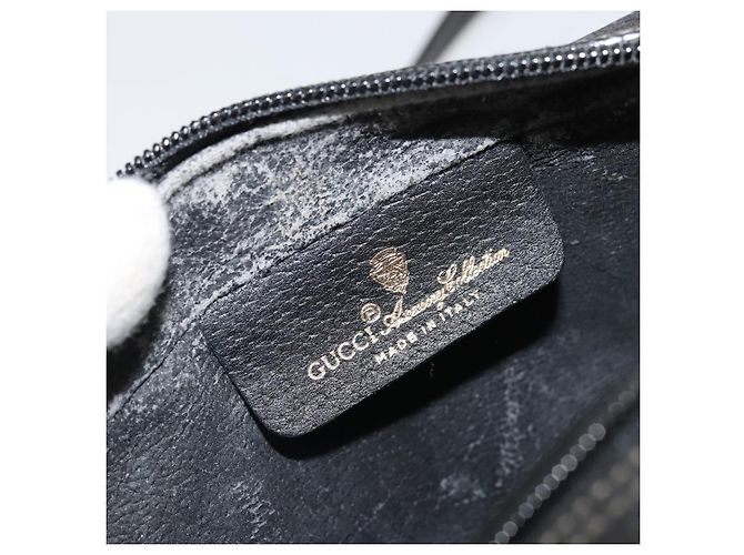 Borsa Sherry Line GG Supreme Web di GUCCI in PVC nero e oro 119 02 087 Auth YKZ950 D'oro - vista 16