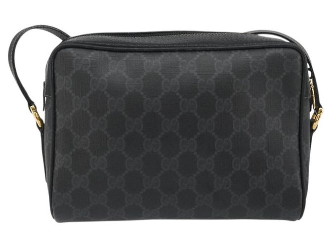 Borsa Sherry Line GG Supreme Web di GUCCI in PVC nero e oro 119 02 087 Auth YKZ950 D'oro - vista 3