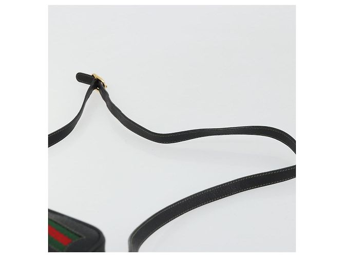 Borsa Sherry Line GG Supreme Web di GUCCI in PVC nero e oro 119 02 087 Auth YKZ950 D'oro - vista 8