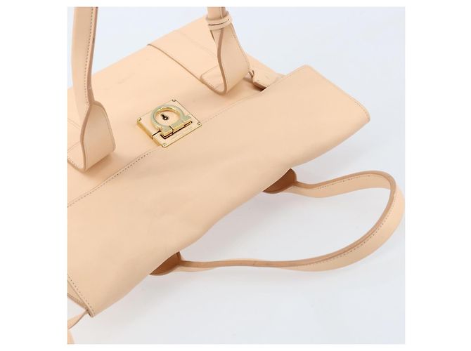 Borsa a mano in pelle Gancini Salvatore Ferragamo Rosa Oro Auth BSZ659 D'oro - vista 6