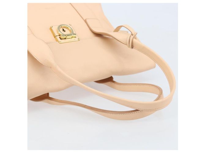 Borsa a mano in pelle Gancini Salvatore Ferragamo Rosa Oro Auth BSZ659 D'oro - vista 7