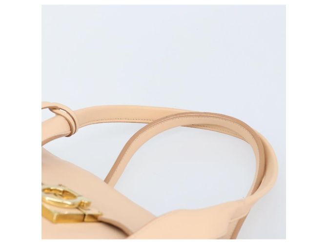 Borsa a mano in pelle Gancini Salvatore Ferragamo Rosa Oro Auth BSZ659 D'oro - vista 8