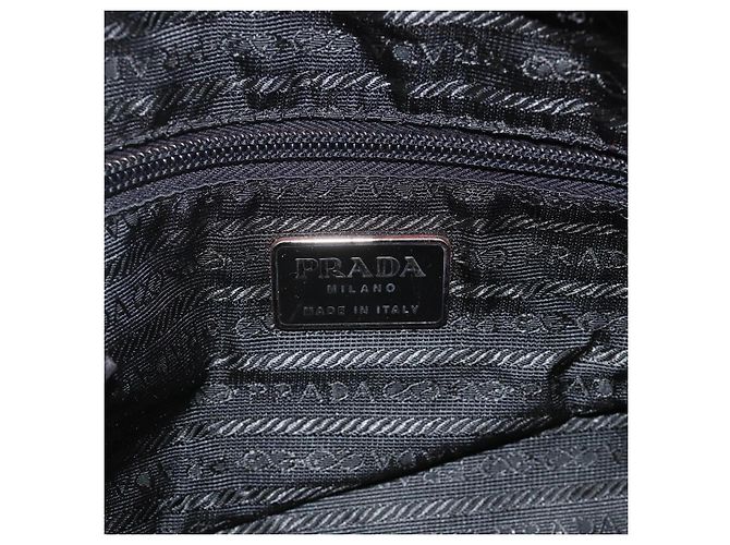 Borsa Tote PRADA in nylon rosso argento Auth hk3600 - vista 17