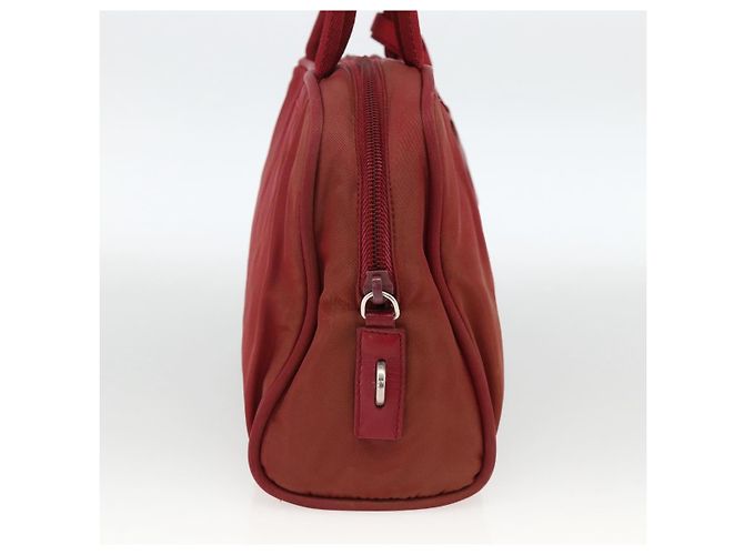 Borsa Tote PRADA in nylon rosso argento Auth hk3600 - vista 4