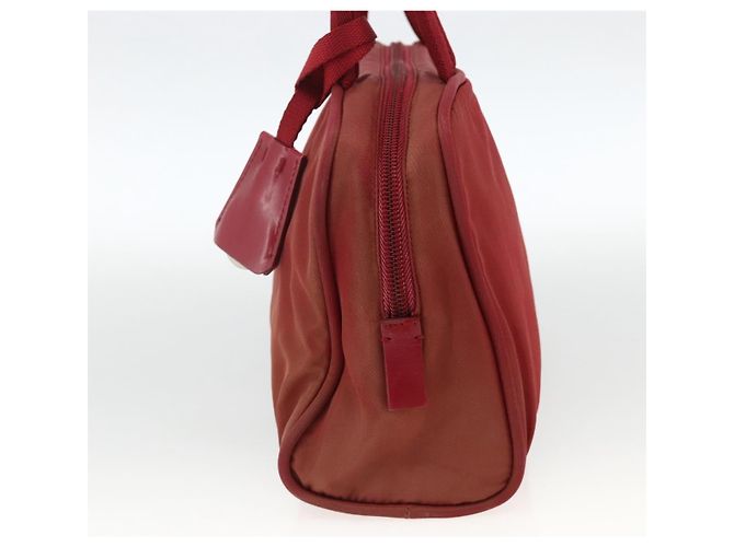 Borsa Tote PRADA in nylon rosso argento Auth hk3600 - vista 5