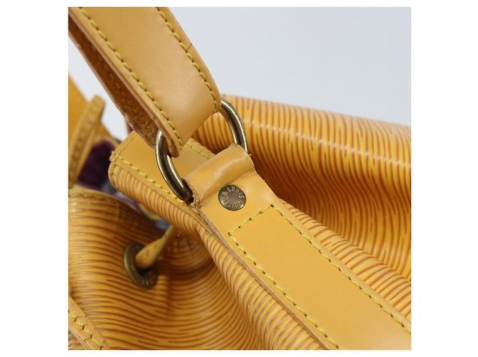 Noe LOUIS VUITTON Borsa a Spalla Petit Noé Epi Gialla M44109 LV Auth ARZ759 Giallo - vista 14