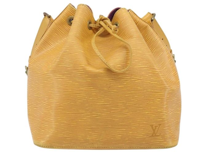 Noe LOUIS VUITTON Borsa a Spalla Petit Noé Epi Gialla M44109 LV Auth ARZ759 Giallo - vista 2