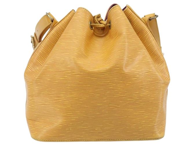 Noe LOUIS VUITTON Borsa a Spalla Petit Noé Epi Gialla M44109 LV Auth ARZ759 Giallo - vista 3