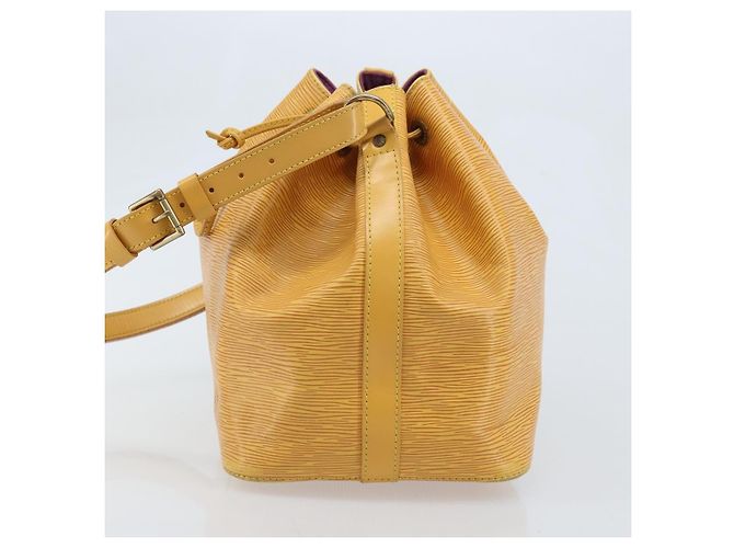 Noe LOUIS VUITTON Borsa a Spalla Petit Noé Epi Gialla M44109 LV Auth ARZ759 Giallo - vista 4